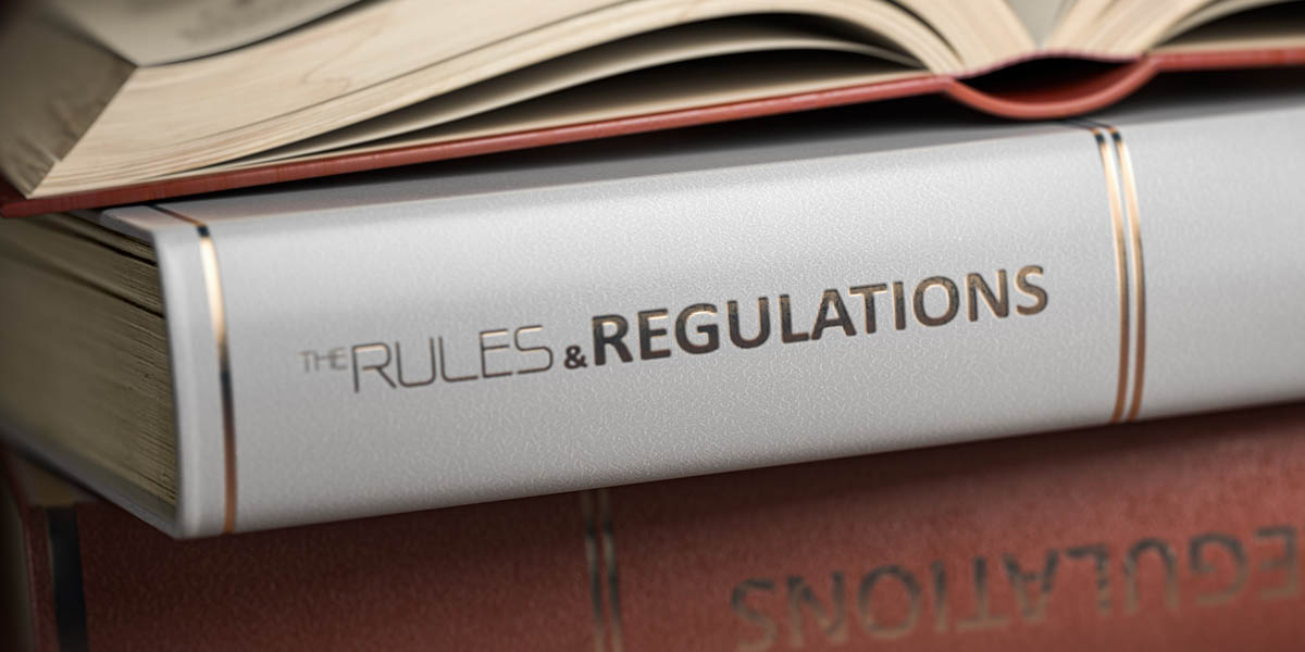 Rules and regulations book. Law, rules and regulations concept.