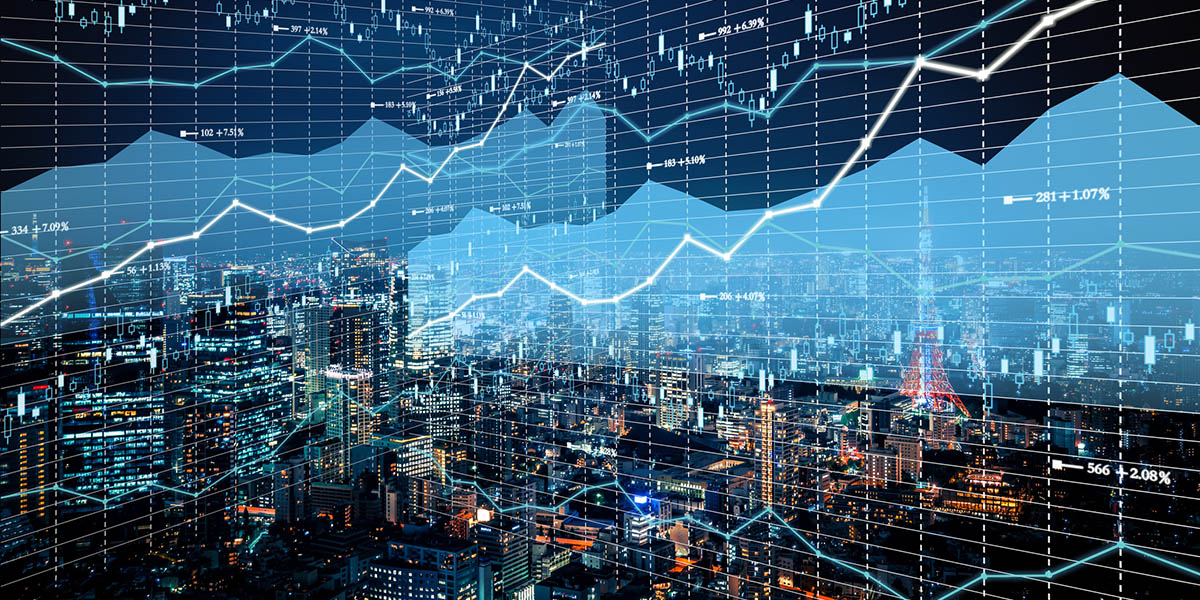 Background stock market and finance economic