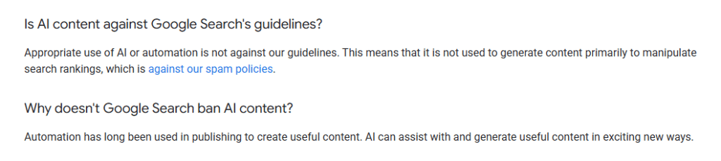 Google Search Central guidance on AI-generated content and search rankings