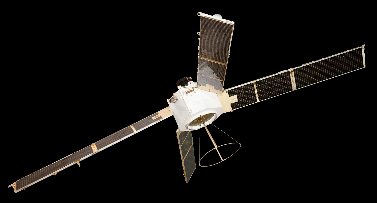 Navigational Satellite, Transit 5-A Silhouetted view of Transit 5-A satellite, July 10, 2012. Record ID: nasm_A19850001000