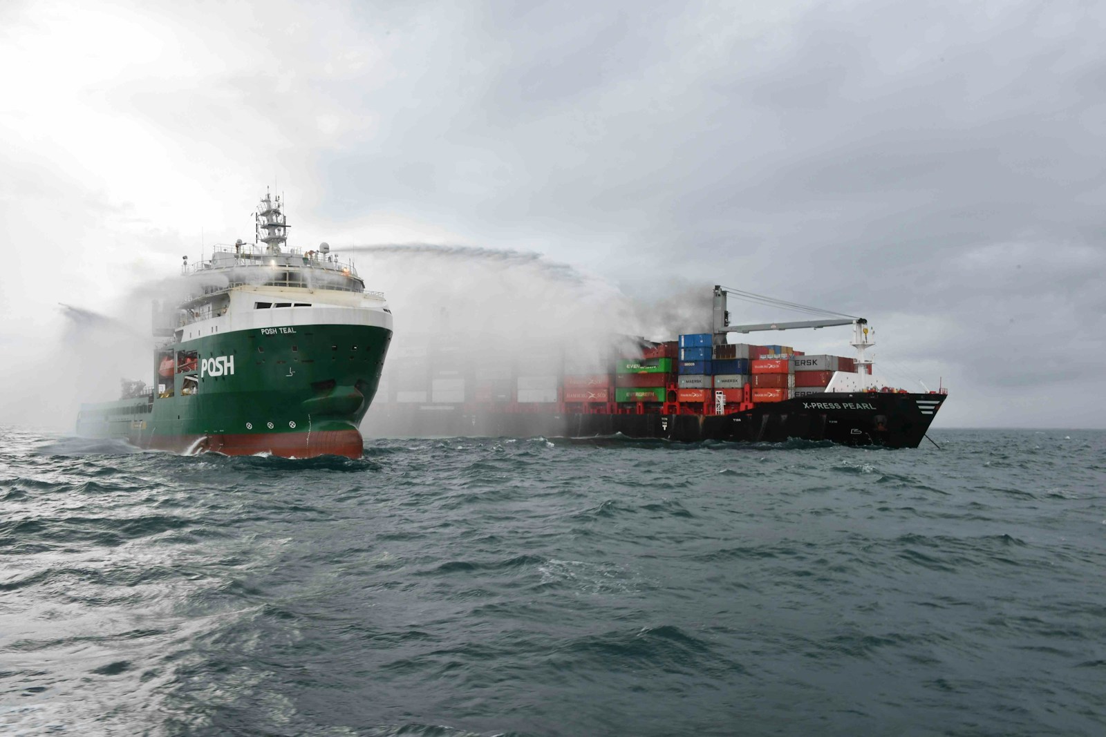 X-Press Pearl, a container ship operated by Singapore based X-Press Feeders caught fire near Colombo Port in May 2021