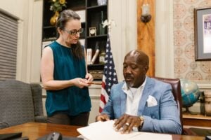Violation of Constitutional Rights: What It Means and What You Can Do 3 A Los Angeles civil rights attorney reviewing a constitutional rights case with a client in an office setting